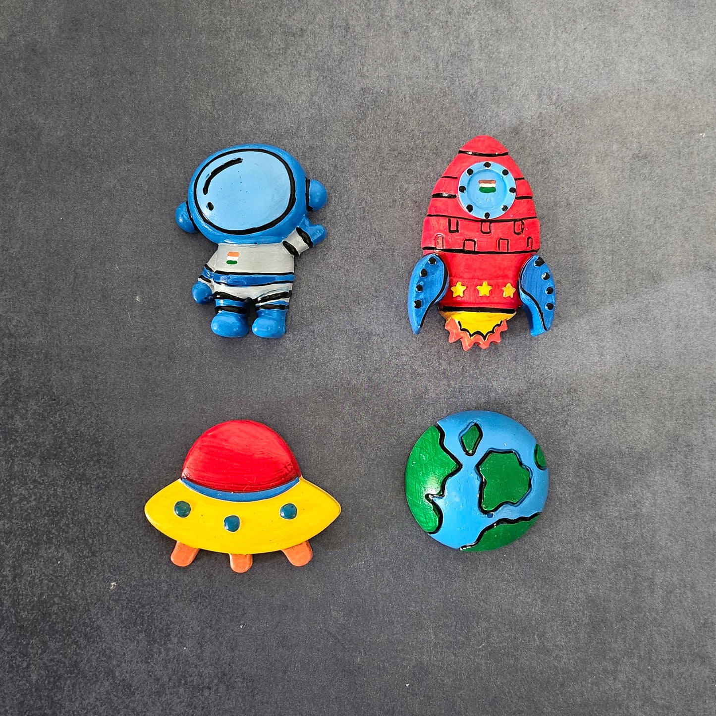 Paint Your Own Clay Magnets - Space Theme