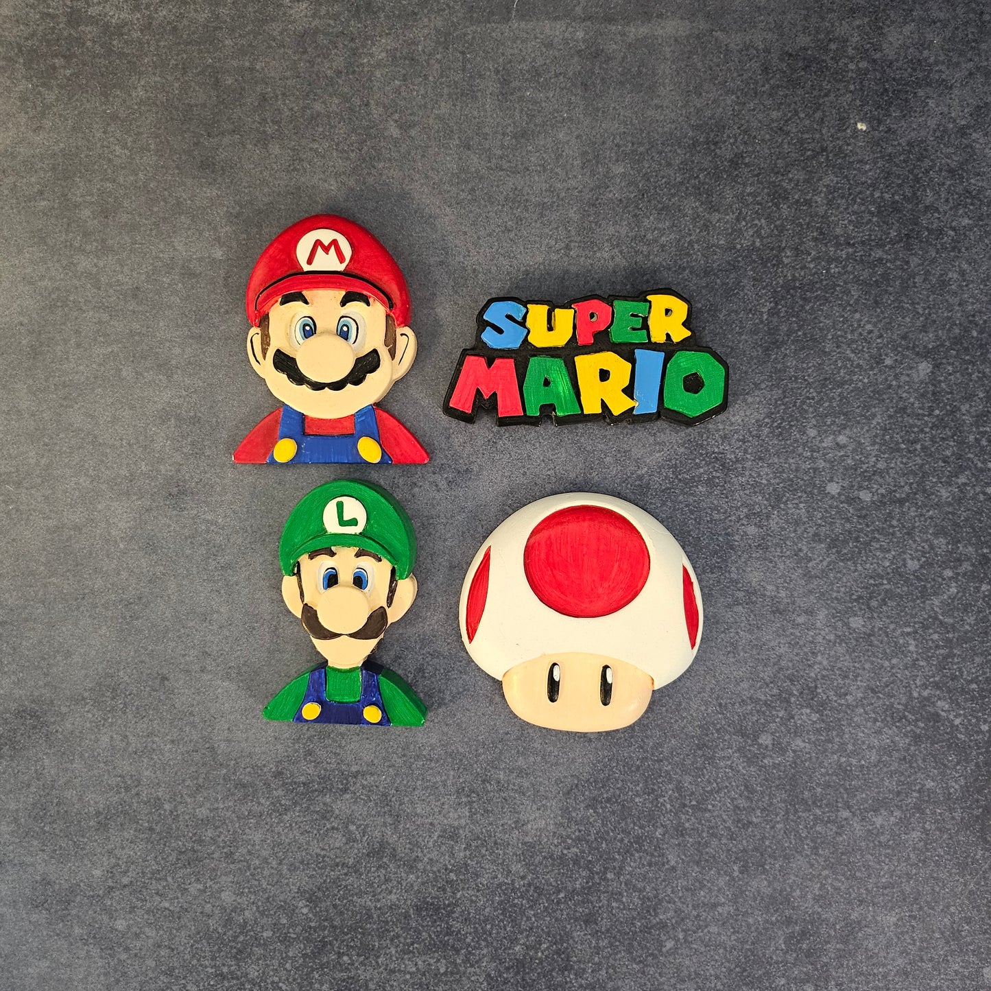 Paint Your Own Clay Magnets - Mario Theme