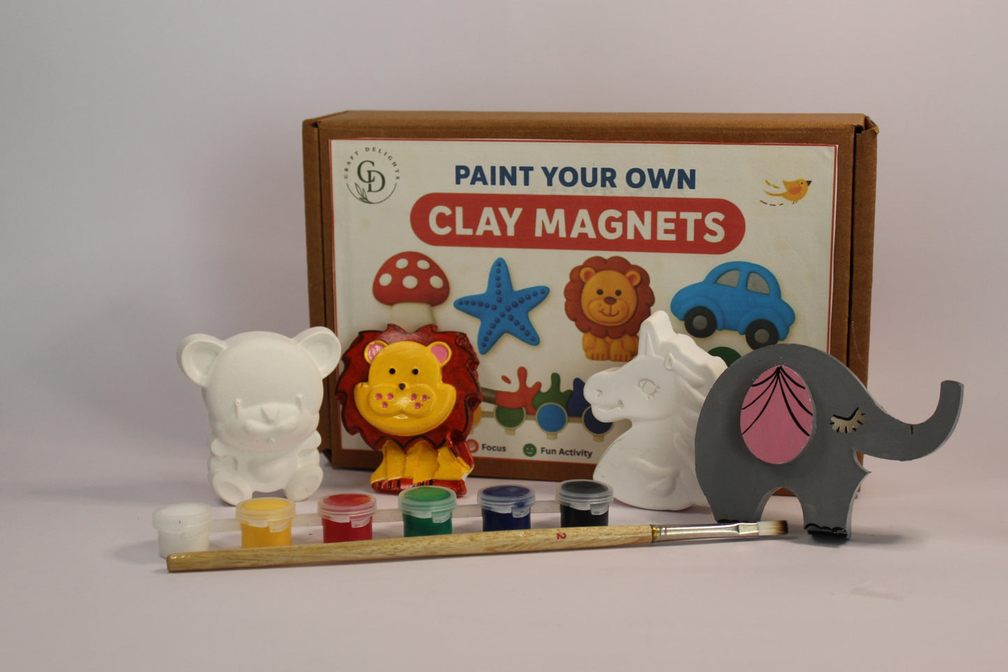 Paint Your Own Clay Magnets - Animal Theme