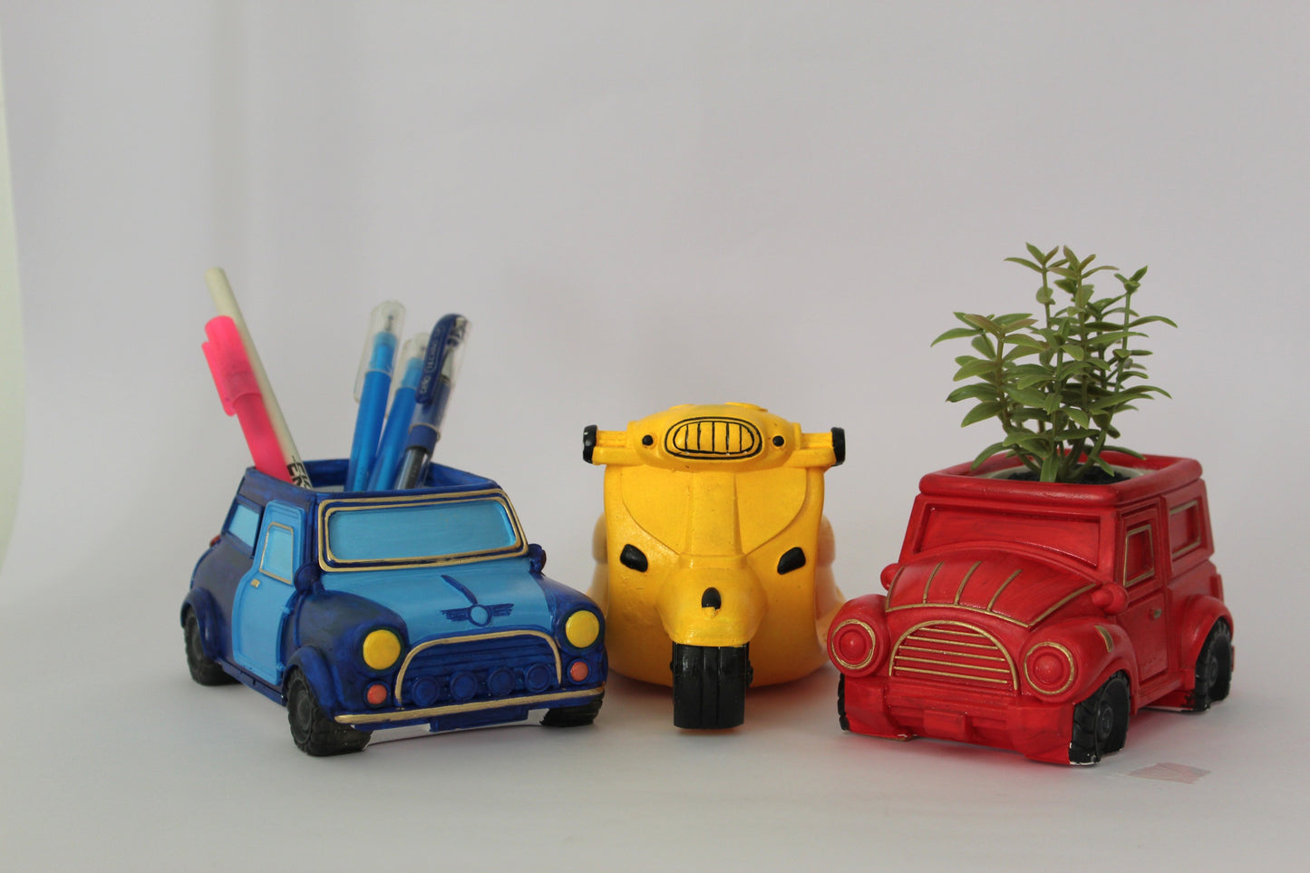 Paint Your Own Planter Organizer Jeep Scooter Car Bus House Combo Set Collection