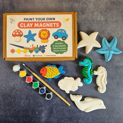 Underwater Theme Paint Your Own Clay Magnets DIY Craft Kits Craft Delights India