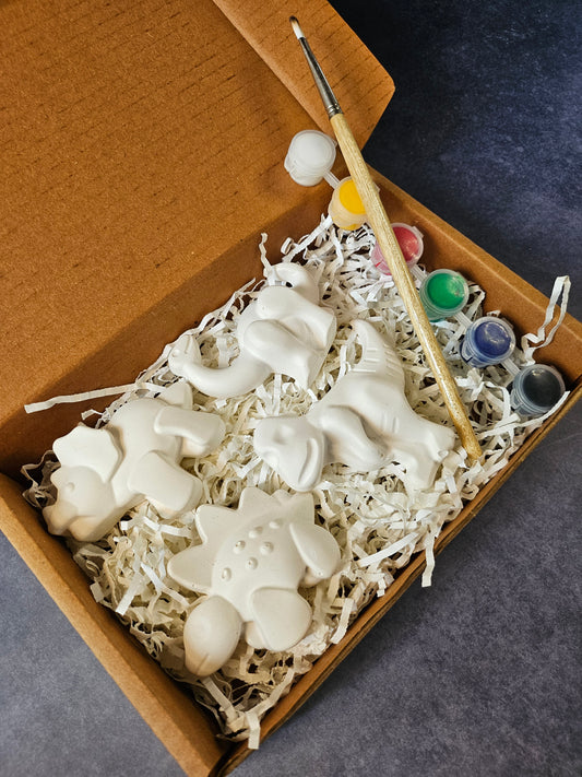 Paint Your Own Clay Magnets - Dinosaur Theme