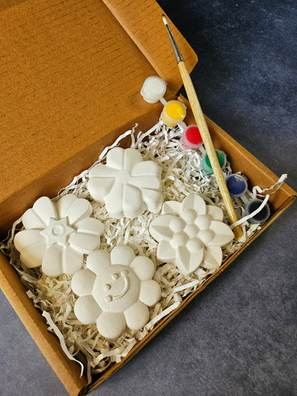 Paint Your Own Clay Magnets - Garden Theme