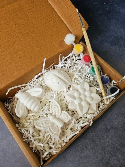 Paint Your Own Clay Magnets - Garden Theme