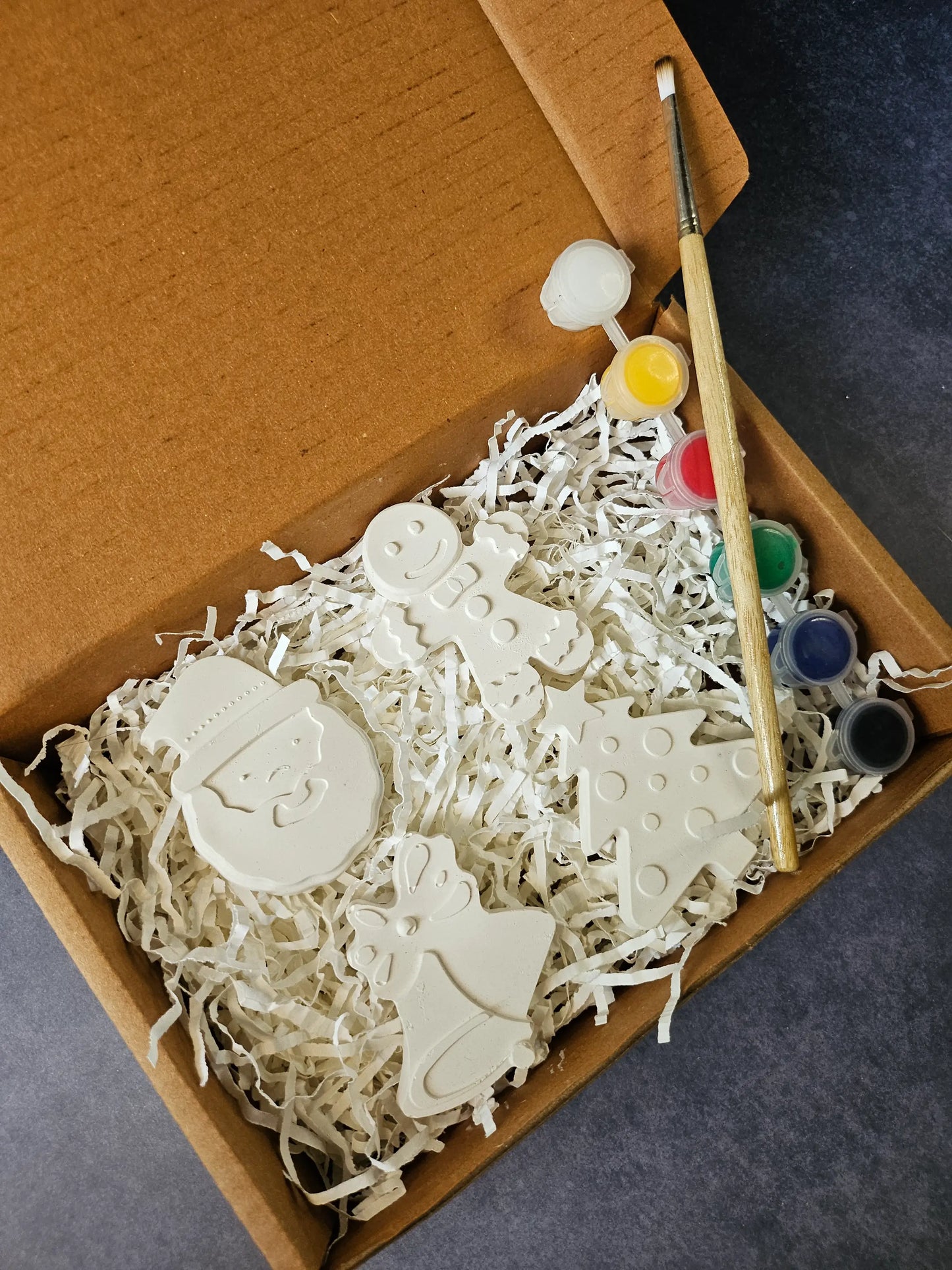 Paint Your Own Clay Magnets - Christmas Theme