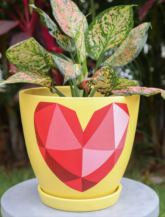 3D Heart Planter 3D Embossed Planters Handmade Terracotta Planters