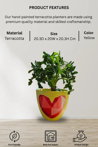 3D Heart Planter Balcony Décor Indoor Planters Lifestyle