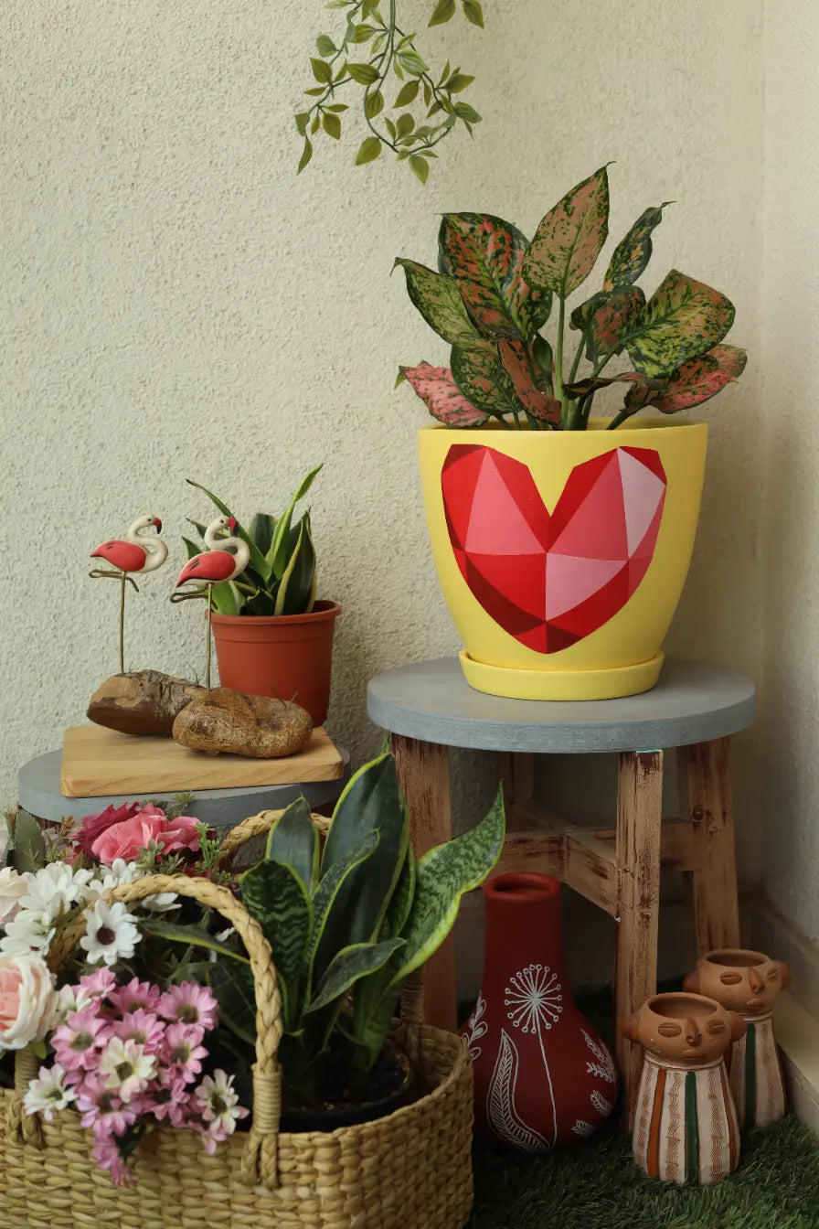 3D Heart Planter Decorative Garden Planters Gifts For Office Desk