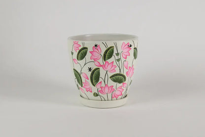 6 Inch Hand Painted Terracotta Pots Indoor Planters