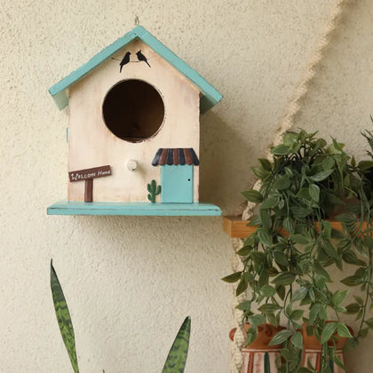 Aashiaana Birdhouse Wooden Birdhouse Garden Décor Craft Delights India