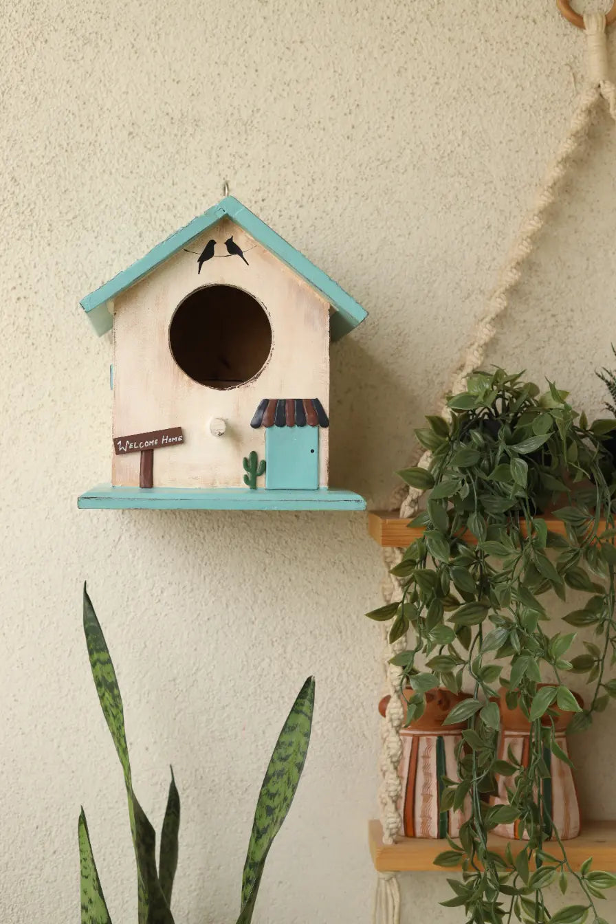 Aashiaana Birdhouse Wooden Birdhouse Garden Décor Craft Delights India