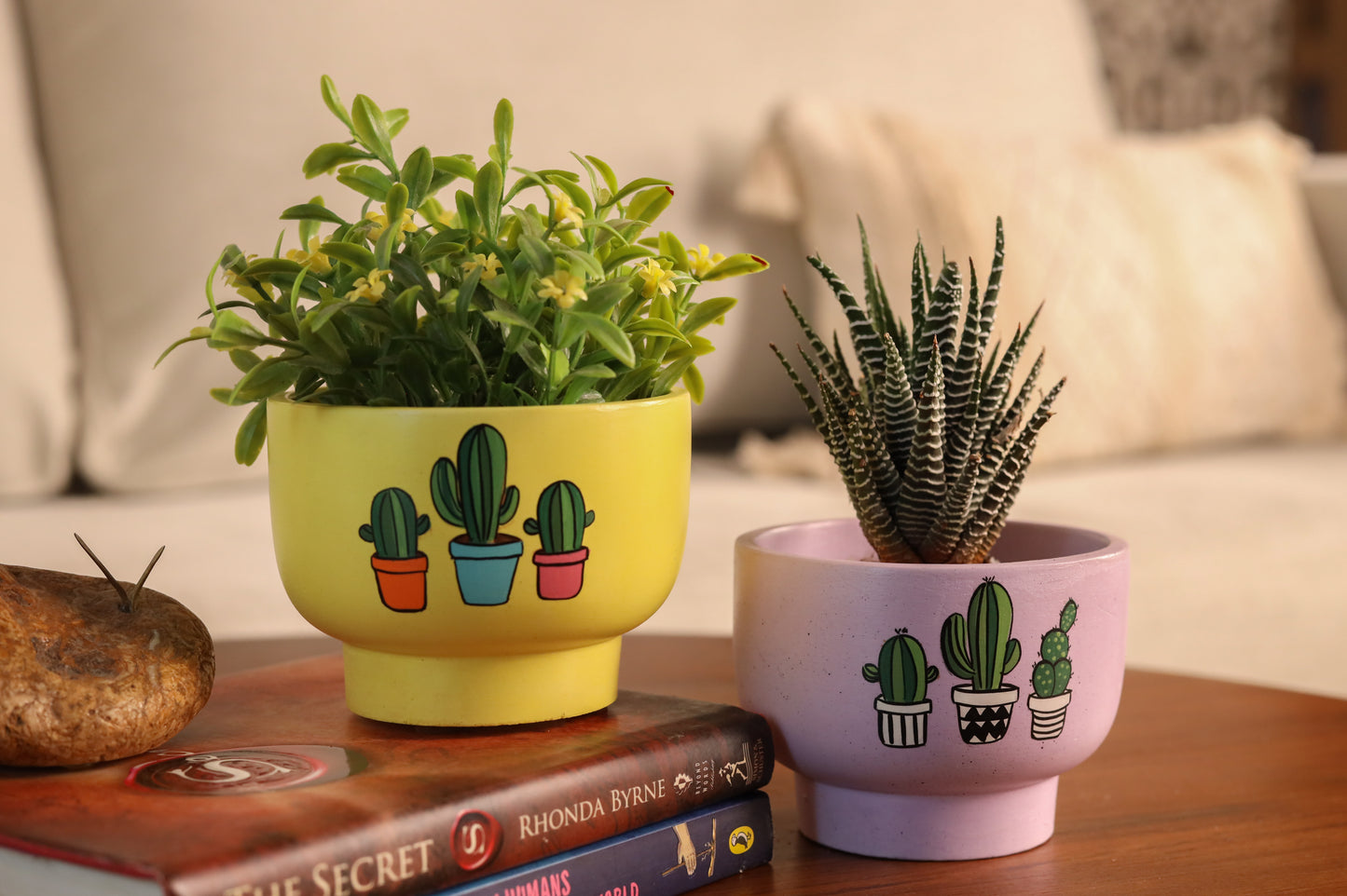 Bowl Planter Lavender Yellow Pastel Collection Set