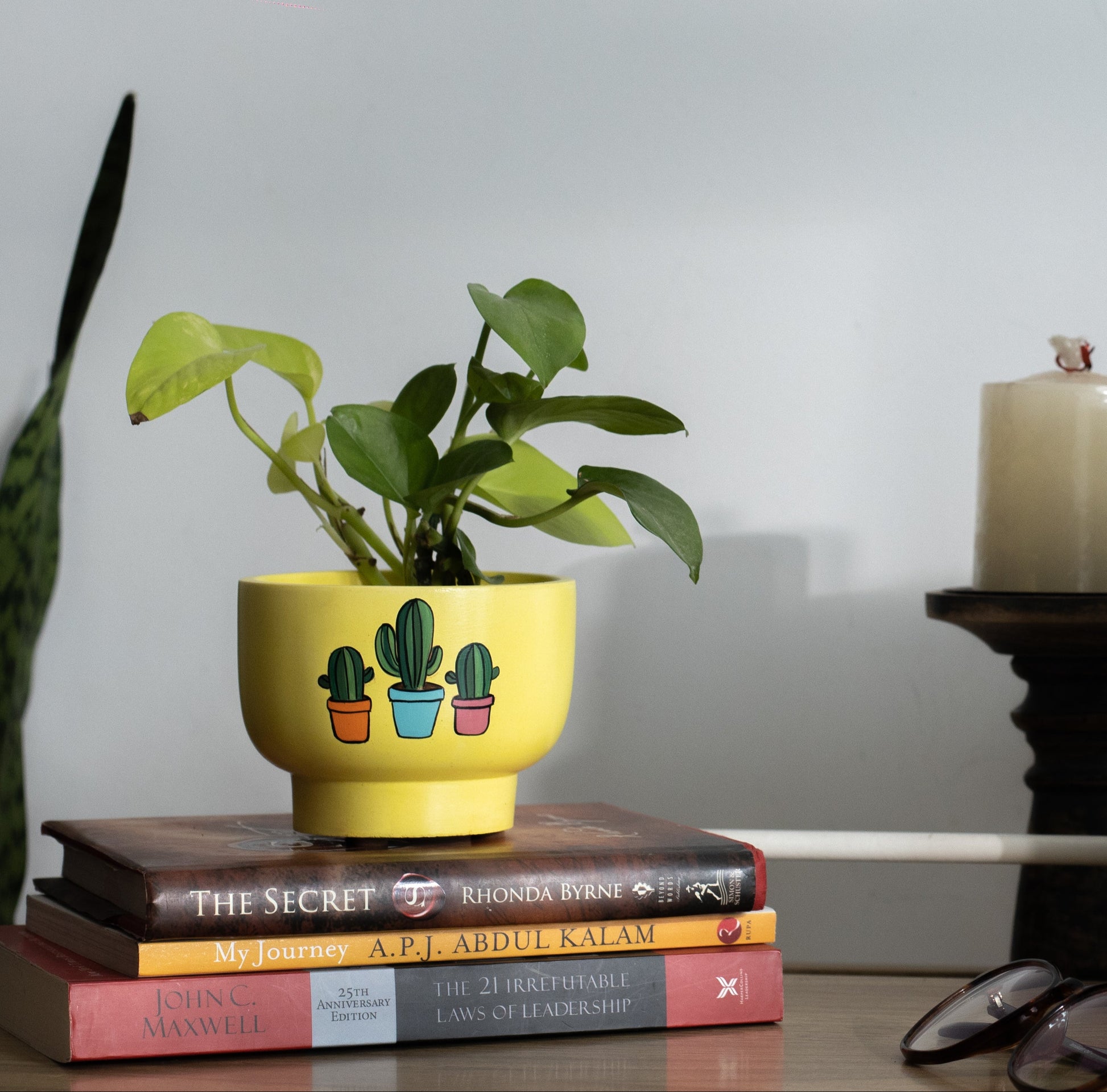 Bowl Planter Yellow Cheerful Pastel Premium Home Décor
