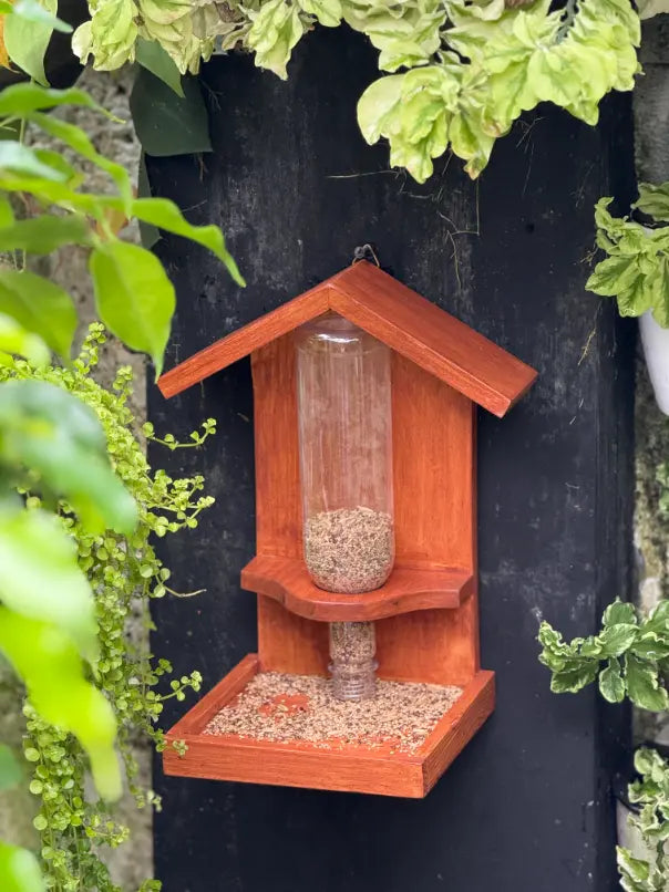 Feather Feast Bird Feeder Design One Eco Friendly Gifts Sustainable Natural Wood
