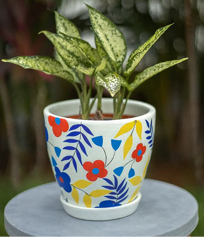 Floral Planter Handmade Terracotta Planters Craft Delights India