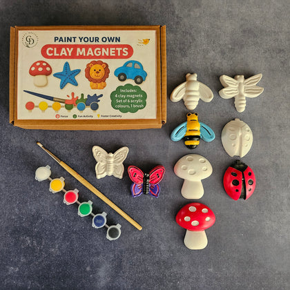 Garden Theme Paint Your Own Clay Magnets DIY Craft Kits Craft Delights India