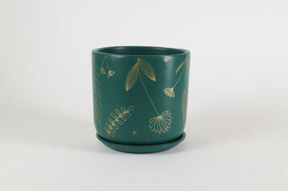 Golden Feather Planter 8 Inch Handmade Terracotta Planters