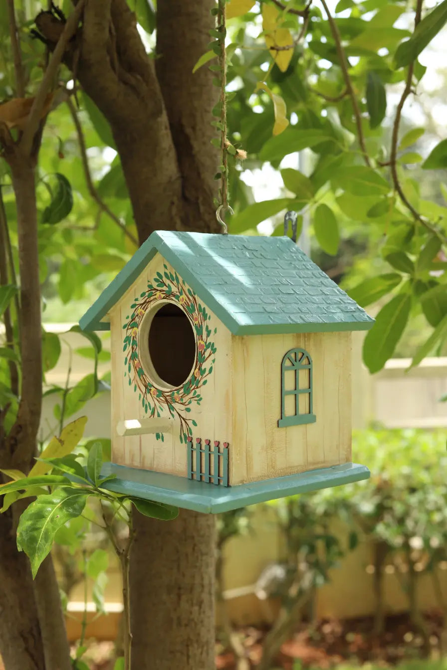 Green Perch Birdhouse Eco Friendly Gifts Sustainable Natural Wood