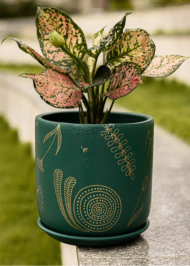Hand Painted Planters Premium Home Décor 8 inches