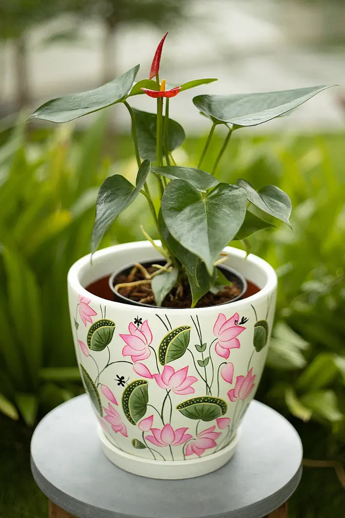 Hand Painted Planters Traditional Art Premium Home Décor