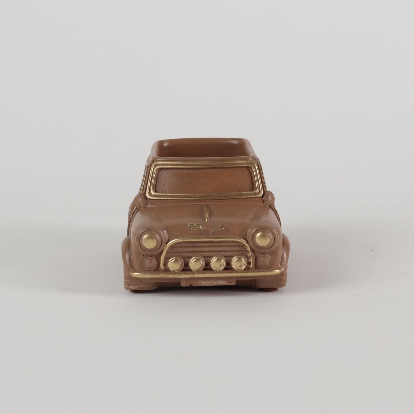 Handcrafted Concrete Car Planter/Organizer Brown front view