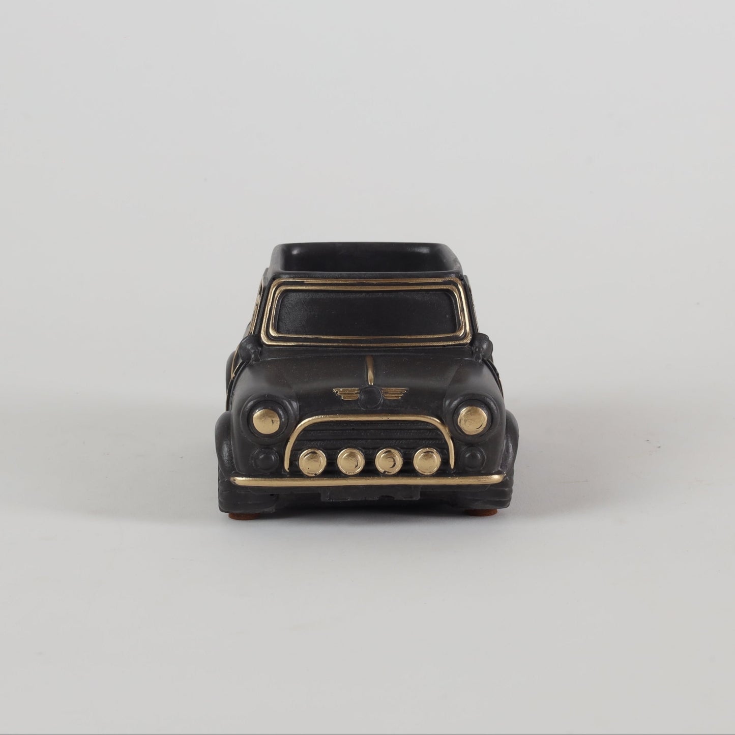 Handcrafted Concrete Car Planter and Oganizer Black Front view