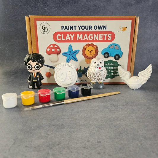 Harry Potter Theme Paint Your Own Clay Magnets DIY Kits For Kids Painting Hobby Set