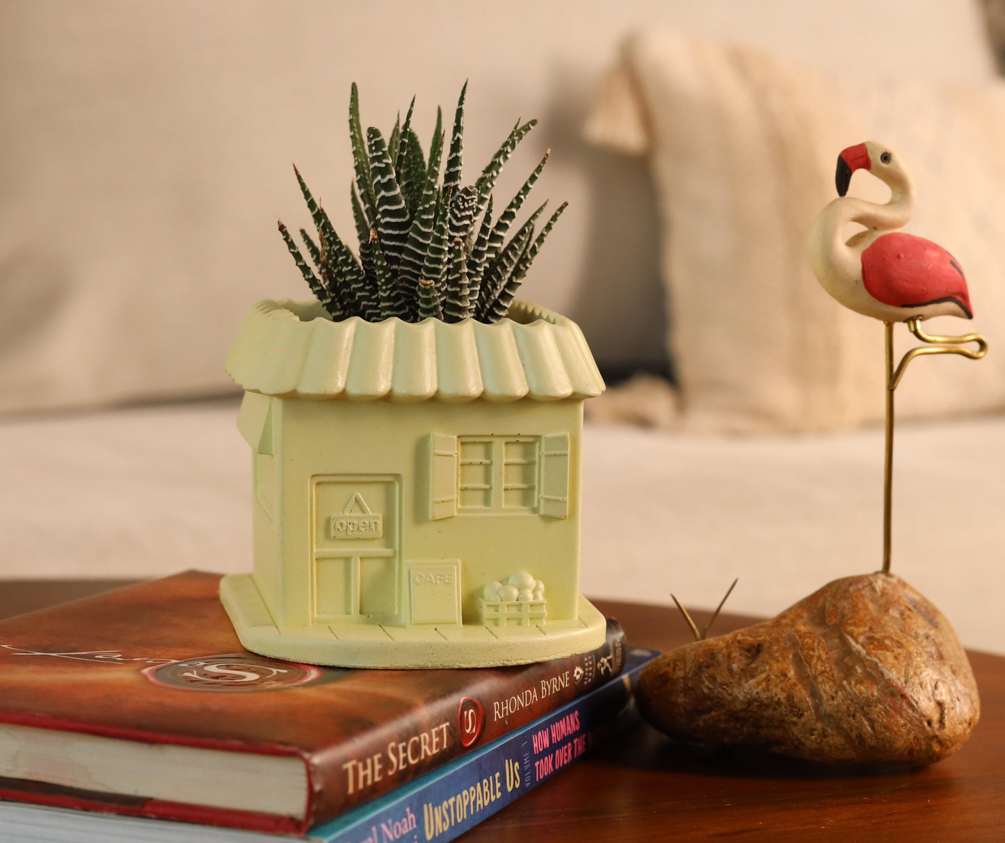House Planter Organizer Green Handmade Home Décor Craft Delights India