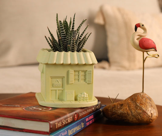 House Planter Organizer Green Handmade Home Décor Craft Delights India
