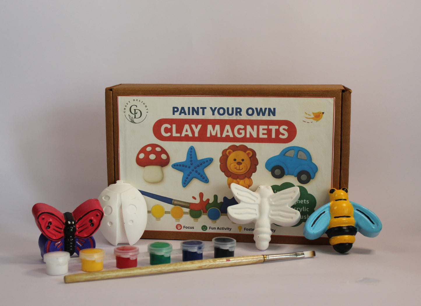 Paint Your Own Clay Magnets - Garden Theme