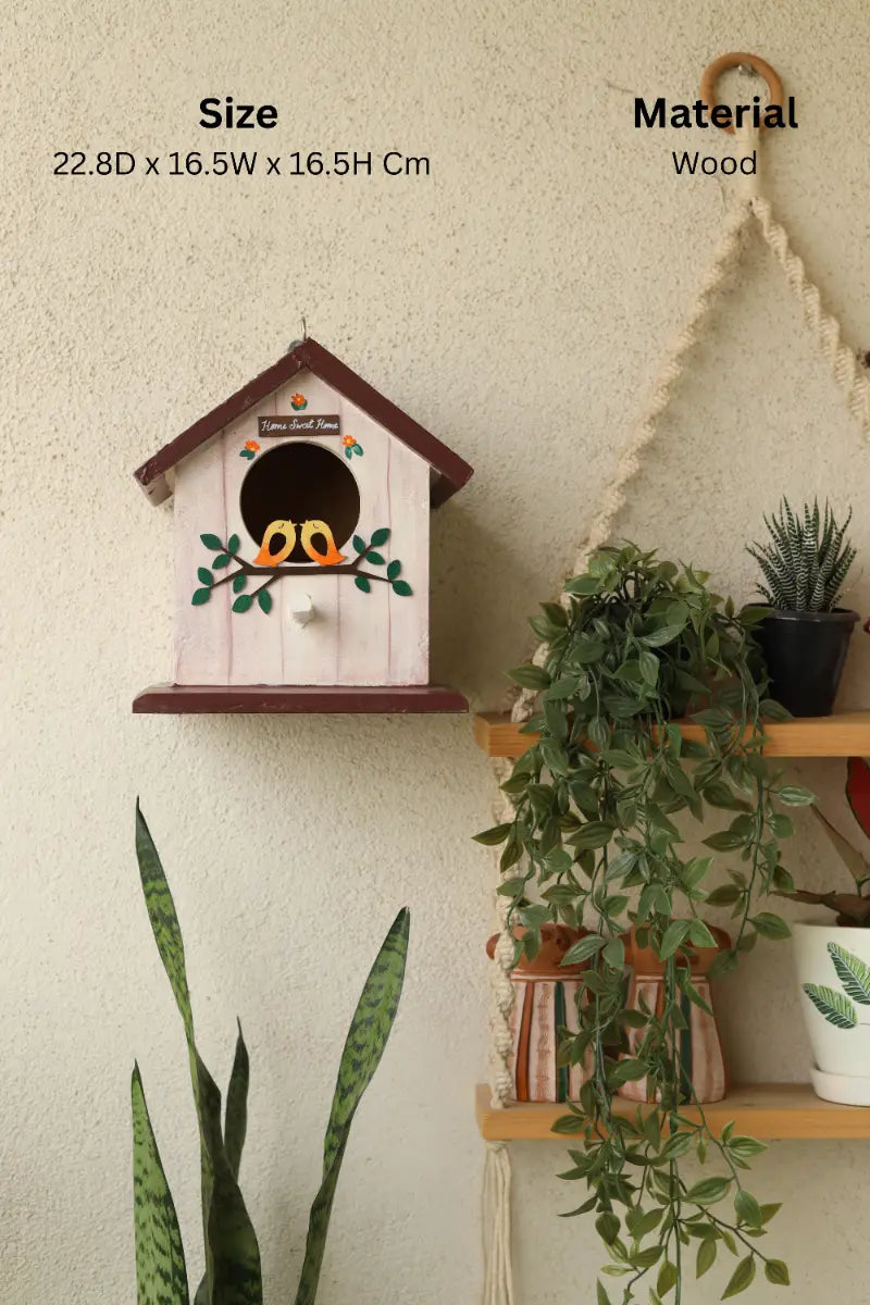 Love Birds Birdhouse Balcony Décor Rustic Handmade Ornaments