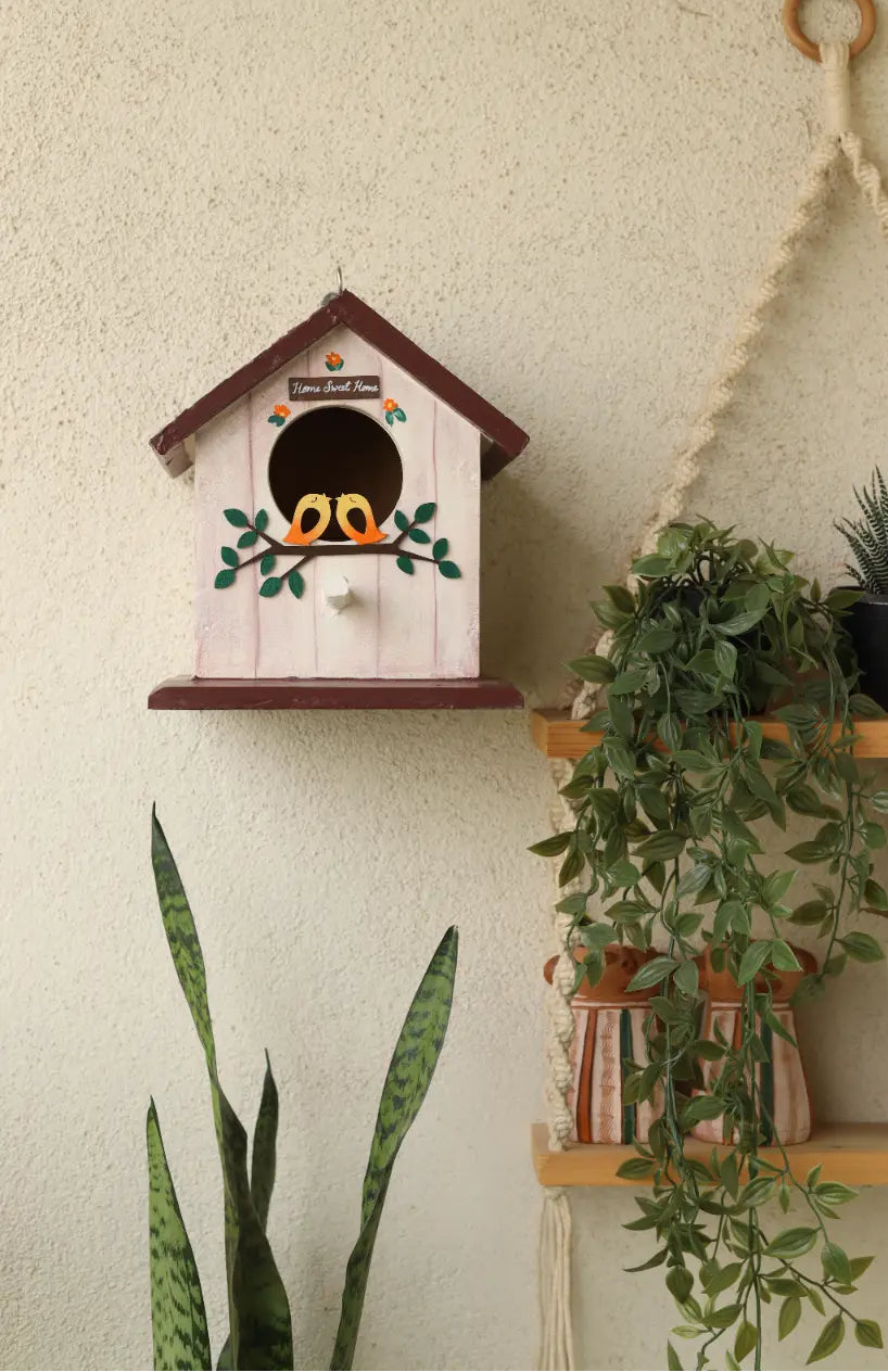 Love Birds Birdhouse Wooden Birdhouse Garden Décor Craft Delights India