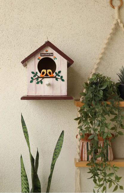 Love Birds Birdhouse Wooden Birdhouse Garden Décor Craft Delights India