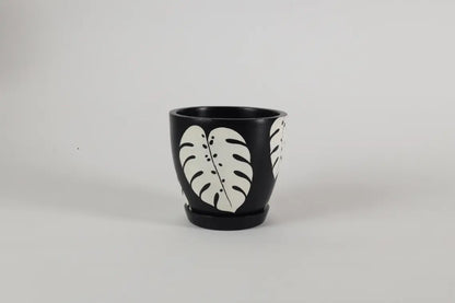 Monstera Black Planter Balcony Décor Indoor Planters Lifestyle