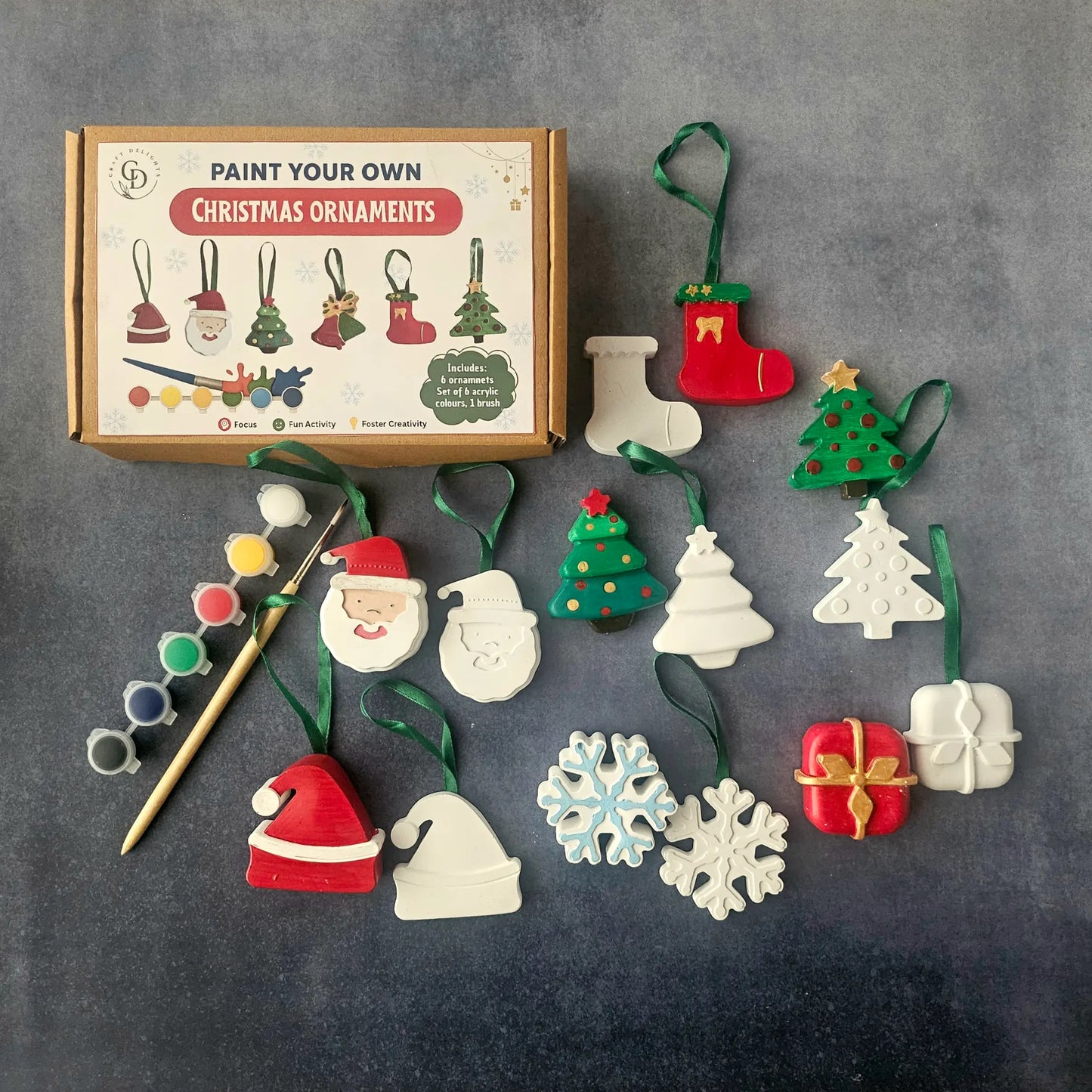 Paint Your Own Christmas Ornaments DIY Craft Kits Holiday Crafts Craft Delights India