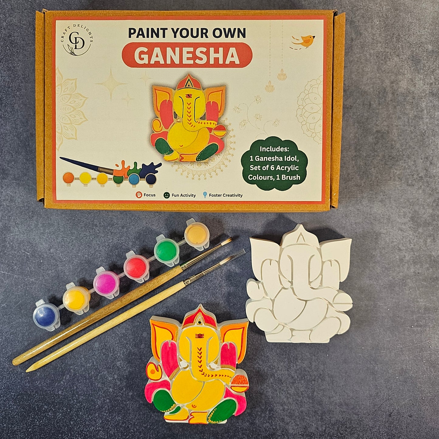 Paint Your Own Ganesha DIY Craft Kits Festive Activities Craft Delights India