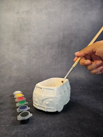 Paint Your Own Planter Organizer Bus School Activity Handmade Crafts