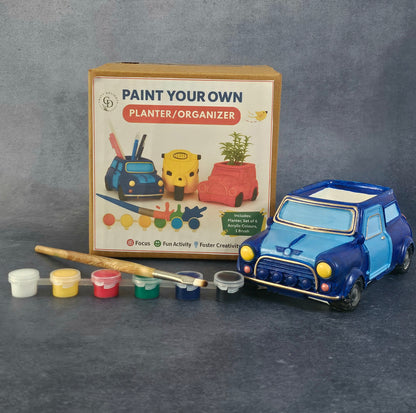 Paint Your Own Planter Organizer Car Handmade Home Décor Modern Accents