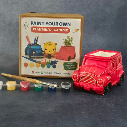 Paint Your Own Planter Organizer Jeep DIY Craft Kits Craft Delights India