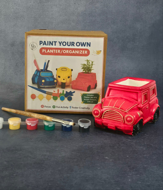 Paint Your Own Planter Organizer Jeep DIY Craft Kits Craft Delights India