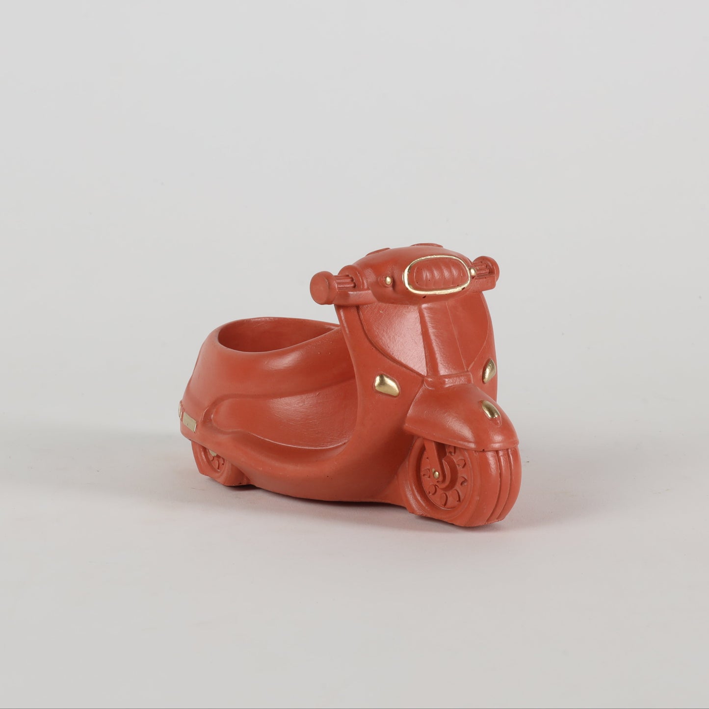 Scooter Planter Organizer Terracotta Handcrafted Gifts Craft Delights