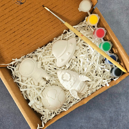 Space Theme Paint Your Own Clay Magnets DIY Kits For Kids Painting Hobby Set