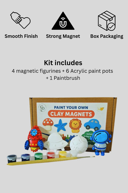 Space Theme Paint Your Own Clay Magnets Handcrafted Gifts Unique Gifting Ideas