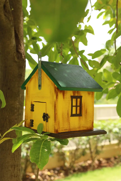 Sunny Perch Birdhouse Bird Feeder for Garden Outdoor Planters Layout