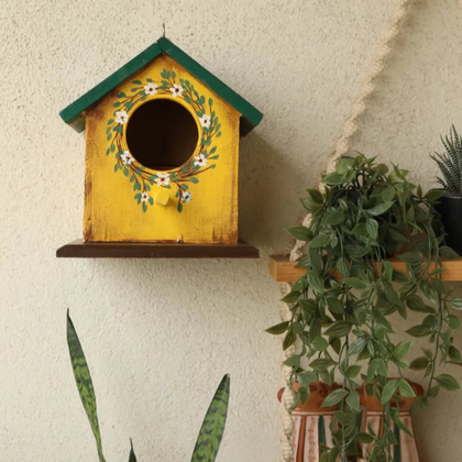 Sunny Perch Birdhouse Wooden Birdhouse Garden Décor Craft Delights India