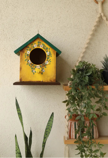 Sunny Perch Birdhouse Wooden Birdhouse Garden Décor Craft Delights India