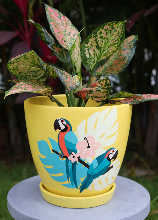 Tropical Parrot Planter