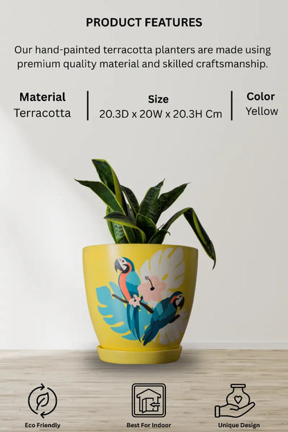 Tropical Parrot Planter Decorative Garden Planters Gifts For Office Desk