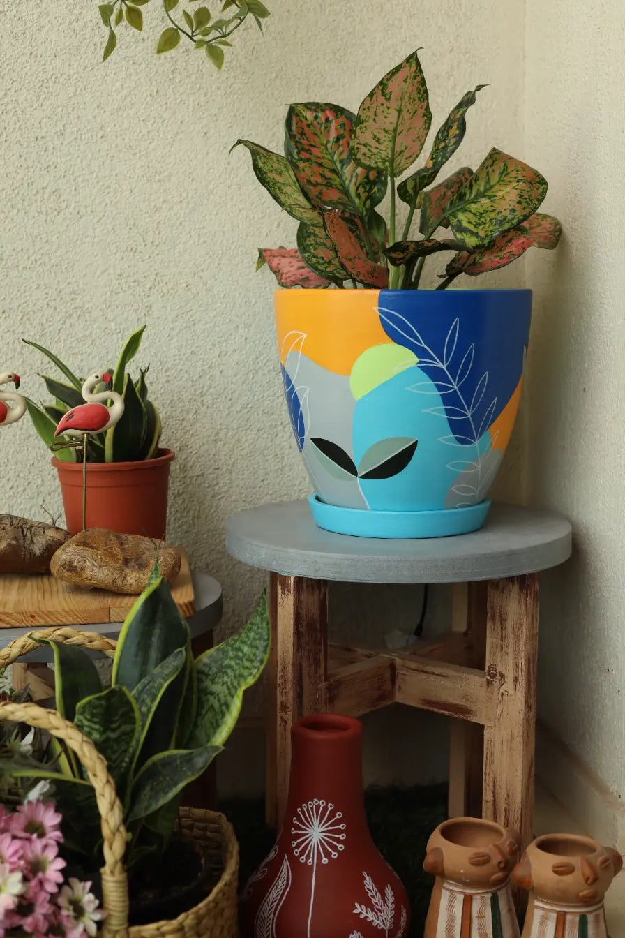Tropical Sunset Planter Balcony Décor Indoor Planters Lifestyle