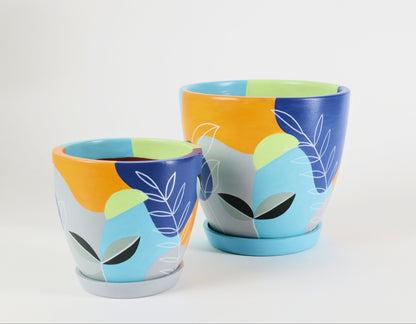 Tropical Sunset Planter Handcrafted Gifts For Birthdays and Parties
